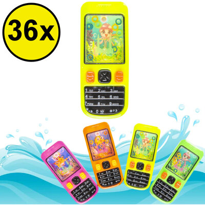 Decopatent 36 STUKS Waterspel GSM / Telefoons - Uitdeelcadeaus - Traktatie Uitdeelcadeautjes voor kinderen - Grabbelton - School - Kinderfeestje - Klein Speelgoed Trakteren - Grabbelton Traktaties Cadeautjes
