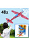 Decopatent 48 STUKS Foam Vliegtuigen - Fighter Gliders - Uitdeelcadeaus - Traktatie Uitdeelcadeautjes voor kinderen - Grabbelton - School - Kinderfeestje - Klein Speelgoed Trakteren - Grabbelton Traktaties Cadeautjes