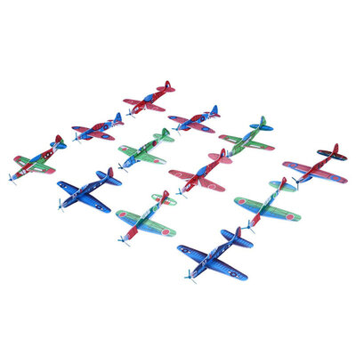 Decopatent 48 STUKS Foam Vliegtuigen - Fighter Gliders - Uitdeelcadeaus - Traktatie Uitdeelcadeautjes voor kinderen - Grabbelton - School - Kinderfeestje - Klein Speelgoed Trakteren - Grabbelton Traktaties Cadeautjes