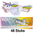 Decopatent 48 STUKS Foam Unicorn Vliegtuigen - Fighter Gliders - Uitdeelcadeaus - Traktatie Uitdeelcadeautjes voor kinderen - Grabbelton - School - Kinderfeestje - Klein Speelgoed Trakteren - Grabbelton Traktaties Cadeautjes