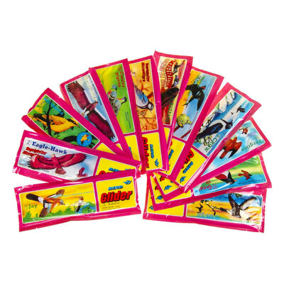 Decopatent 48 STUKS Foam Vogels Vliegtuigen - Fighter Gliders - Uitdeelcadeaus - Traktatie Uitdeelcadeautjes voor kinderen - Grabbelton - School - Kinderfeestje - Klein Speelgoed Trakteren - Grabbelton Traktaties Cadeautjes