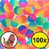 Decopatent 100 STUKS Frosted Stuiterballen 2.7 Cm - Uitdeelcadeaus - Traktatie Uitdeelcadeautjes voor kinderen - Grabbelton - School - Kinderfeestje - Klein Speelgoed Trakteren - Grabbelton Traktaties Cadeautjes