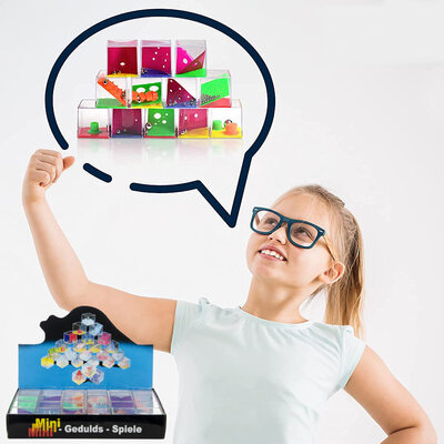 Decopatent 24 STUKS Geduldspelletjes Kubus - Uitdeelcadeaus - Traktatie Uitdeelcadeautjes voor kinderen - Grabbelton - School - Kinderfeestje - Klein Speelgoed Trakteren - Grabbelton Traktaties Cadeautjes