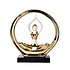 Decopatent Decopatent - Yoga Beeld Vrouw - Sculptuur Yoga dame - Woman Woondecoratie - Yoga meditatie houding - Decoratie beeld Rond - Afm. 26x8.8.x27 Cm - Kleur: Goud