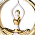 Decopatent Decopatent - Yoga Beeld Vrouw - Sculptuur Yoga dame - Woman Woondecoratie - Yoga meditatie houding - Decoratie beeld Rond - Afm. 26x8.8.x27 Cm - Kleur: Goud