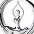 Decopatent Decopatent - Yoga Beeld Vrouw - Sculptuur Yoga dame - Woman Woondecoratie - Yoga meditatie houding - Decoratie beeld Rond - Afm. 26x8.8.x27 Cm - Kleur: Zilver