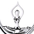 Decopatent Decopatent - Yoga Beeld Vrouw - Sculptuur Yoga dame - Woman Woondecoratie - Yoga meditatie houding - Decoratie beeld Rond - Afm. 26x8.8.x27 Cm - Kleur: Zilver