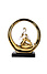 Decopatent Decopatent - Yoga Beeld Vrouw - Sculptuur Yoga dame - Woman Woondecoratie - Yoga meditatie houding - Rond Decoratie beeld - Afm. 24.5x8.8.x27 Cm - Kleur: Goud