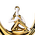 Decopatent Decopatent - Yoga Beeld Vrouw - Sculptuur Yoga dame - Woman Woondecoratie - Yoga meditatie houding - Rond Decoratie beeld - Afm. 24.5x8.8.x27 Cm - Kleur: Goud