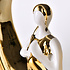 Decopatent Decopatent - Yoga Beeld Vrouw - Sculptuur Yoga dame - Woman Woondecoratie - Yoga meditatie houding - Rond Decoratie beeld - Afm. 24.5x8.8.x27 Cm - Kleur: Goud