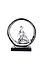 Decopatent Decopatent - Yoga Beeld Vrouw - Sculptuur Yoga dame - Woman Woondecoratie - Yoga meditatie houding - Rond Decoratie beeld - Afm. 24.5x8.8.x27 Cm - Kleur: Zilver