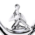Decopatent Decopatent - Yoga Beeld Vrouw - Sculptuur Yoga dame - Woman Woondecoratie - Yoga meditatie houding - Rond Decoratie beeld - Afm. 24.5x8.8.x27 Cm - Kleur: Zilver