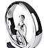 Decopatent Decopatent - Yoga Beeld Vrouw - Sculptuur Yoga dame - Woman Woondecoratie - Yoga meditatie houding - Rond Decoratie beeld - Afm. 24.5x8.8.x27 Cm - Kleur: Zilver