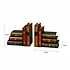 Decopatent Decopatent - Vintage Houten Boekensteunen met 6 Lades - 2-Delige Set - Boekensteun Hout - Vintage Boeken Design - Voorzien van 6 opberg schuiflades - Boekenstandaard - Afm. 16x9x15 CM.