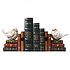 Decopatent Decopatent - Vintage Houten Boekensteunen met 6 Lades - 2-Delige Set - Boekensteun Hout - Vintage Boeken Design - Voorzien van 6 opberg schuiflades - Boekenstandaard - Afm. 16x9x15 CM.