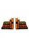 Decopatent Decopatent - Vintage Houten Boekensteunen met 6 Lades - 2-Delige Set - Boekensteun Hout - Vintage Boeken Design - Voorzien van 6 opberg schuiflades - Boekenstandaard - Afm. 16x9x15 CM.