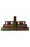 Decopatent Decopatent - Vintage Houten Boekensteunen met 6 Lades - 2-Delige Set - Boekensteun Hout - Vintage Boeken Design - Voorzien van 6 opberg schuiflades - Boekenstandaard - Afm. 16.5x12.5x17 CM.