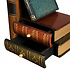 Decopatent Decopatent - Vintage Houten Boekensteunen met 4 Lades - 2-Delige Set - Boekensteun Hout - Vintage Boeken Design - Voorzien van 4 opberg schuiflades - Boekenstandaard - Afm. 10x10x15.5 CM.