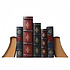 Decopatent Decopatent - Vintage Houten Boekensteunen - 2-Delige Set - Boekensteun Hout - Vintage Boeken Design - Boekenstandaard - Afm. 13x13x19 CM.