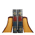 Decopatent Decopatent - Vintage Houten Boekensteunen - 2-Delige Set - Boekensteun Hout - Vintage Boeken Design - Boekenstandaard - Afm. 13x13x19 CM.