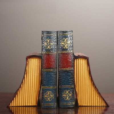 Decopatent Decopatent - Vintage Houten Boekensteunen - 2-Delige Set - Boekensteun Hout - Vintage Boeken Design - Boekenstandaard - Afm. 13x13x19 CM.