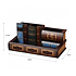 Decopatent Decopatent - Vintage Houten Pennenbak - Pennenhouder - Desk - Bureau organizer met 4 vakken - Hout - Pennenbakjes -Vintage Boeken Design - Afm: 24x12x11.5 Cm.