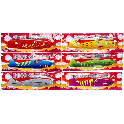 Decopatent - 36 STUKS Foam Dinosaurus Vliegtuigen - Traktatie Uitdeelcadeautjes voor kinderen - Uitdeelcadeaus  - Fighter Foam Gliders - Speelgoed Traktaties