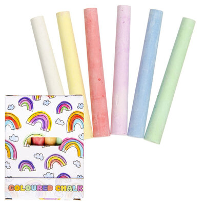 Decopatent 20 STUKS Kleine 12-Delige Regenboog Stoepkrijt in Doosje - Uitdeelcadeaus - Speelgoed Traktatie Uitdeelcadeautjes voor kinderen