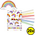 Decopatent 20 STUKS Kleine 12-Delige Regenboog Stoepkrijt in Doosje - Uitdeelcadeaus - Speelgoed Traktatie Uitdeelcadeautjes voor kinderen