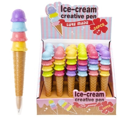 Decopatent 24 STUKS IJsjes / IJshoorn Balpennen - Uitdeelcadeaus - Speelgoed Traktatie Uitdeelcadeautjes voor kinderen