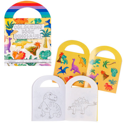 Decopatent 48 STUKS Dinosaurus Kleurboekjes met Stickers - Traktatie Uitdeelcadeautjes voor kinderen - Klein Speelgoed - Uitdeelcadeaus