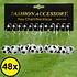 Decopatent 48 STUKS Voetbal Sleutelhangers - Metaal - Speelgoed Traktatie Uitdeelcadeautjes voor kinderen - Uitdeelcadeaus