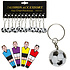Decopatent 48 STUKS Voetbal Sleutelhangers - Metaal - Speelgoed Traktatie Uitdeelcadeautjes voor kinderen - Uitdeelcadeaus