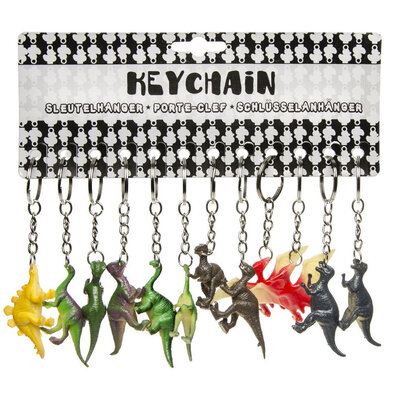 Decopatent 48 STUKS Dinosaurus 3D Sleutelhangers - Dino - Speelgoed Traktatie Uitdeelcadeautjes voor kinderen - Uitdeelcadeaus