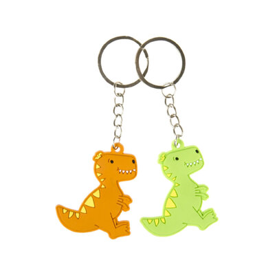 Decopatent 48 STUKS Dinosaurus Sleutelhangers - Dino - Speelgoed Traktatie Uitdeelcadeautjes voor kinderen - Uitdeelcadeaus