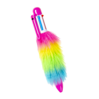 Decopatent 24 STUKS Fluffy Balpennen met 6 Ingebouwde Kleuren - Speelgoed Traktatie Uitdeelcadeautjes voor kinderen - Uitdeelcadeaus