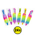 Decopatent 24 STUKS Fluffy Balpennen met 6 Ingebouwde Kleuren - Speelgoed Traktatie Uitdeelcadeautjes voor kinderen - Uitdeelcadeaus