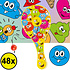Decopatent 48 STUKS Smiley Paddle Bat Bal Spel met Elastiek - Speelgoed Traktatie Uitdeelcadeautjes voor kinderen - Uitdeelcadeaus