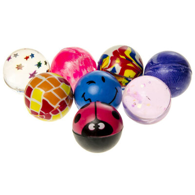 Decopatent 50 STUKS MIX Vrolijke Stuiterballen Ø3.2 Cm - Traktatie Uitdeelcadeautjes voor kinderen - Klein Speelgoed - Bouncing Ball - Uitdeelcadeaus