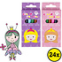 Decopatent 24 STUKS 6-Delige Prinsessen Kleurpotloodjes - Traktatie Uitdeelcadeautjes voor kinderen - Klein Speelgoed - Uitdeelcadeaus - Kleurpotloden