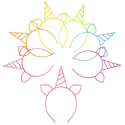 Decopatent 24 STUKS Unicorn / Eenhoorn Tiara Diadeem - Traktatie Uitdeelcadeautjes voor kinderen - Traktaties - Uitdeelcadeaus - Unicorn Haarband