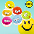Decopatent 50 STUKS Vrolijke Smiley Stuiterballen Ø3.2 Cm - Traktatie Uitdeelcadeautjes voor kinderen - Speelgoed Stuiterbal - Uitdeelcadeaus - Bouncing Ball