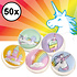 Decopatent 50 STUKS Unicorn / Eenhoorn Stuiterballen Ø3.2 Cm - Traktatie Uitdeelcadeautjes voor kinderen - Speelgoed Stuiterbal - Uitdeelcadeaus - Bouncing Ball
