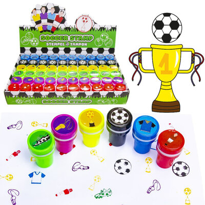 Decopatent 60 STUKS Voetballers Stempels - Traktatie Uitdeelcadeautjes voor kinderen - Speelgoed Traktaties Stempel - Uitdeelcadeaus