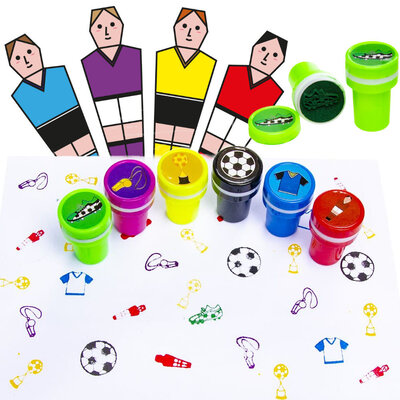 Decopatent 60 STUKS Voetballers Stempels - Traktatie Uitdeelcadeautjes voor kinderen - Speelgoed Traktaties Stempel - Uitdeelcadeaus