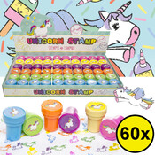 Decopatent 60 STUKS Unicorn / Eenhoorn Stempels - Traktatie Uitdeelcadeautjes voor kinderen - Speelgoed Traktaties Stempel - Uitdeelcadeaus