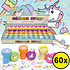 Decopatent 60 STUKS Unicorn / Eenhoorn Stempels - Traktatie Uitdeelcadeautjes voor kinderen - Speelgoed Traktaties Stempel - Uitdeelcadeaus