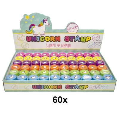 Decopatent 60 STUKS Unicorn / Eenhoorn Stempels - Traktatie Uitdeelcadeautjes voor kinderen - Speelgoed Traktaties Stempel - Uitdeelcadeaus