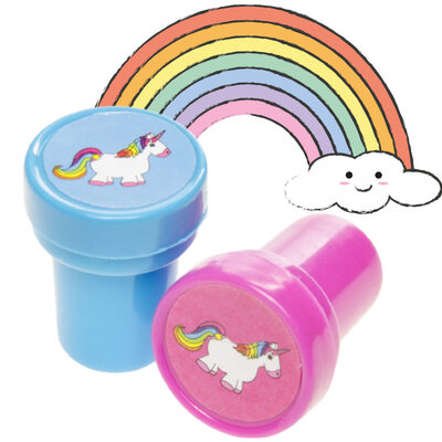 Decopatent 60 STUKS Unicorn / Eenhoorn Stempels - Traktatie Uitdeelcadeautjes voor kinderen - Speelgoed Traktaties Stempel - Uitdeelcadeaus