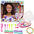 Decopatent Speelgoed Kaphoofd - Sminkpop met make up voor Kinderen - Makeup pop - Kappop - Schminkpop voor Meisjes - Stylinghoofd - Opmaakpop -  Kapkop met haar accessoires en make-up - Kaphoofd voor Meisjes